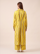 Lime Yellow Crepe Kurta Set