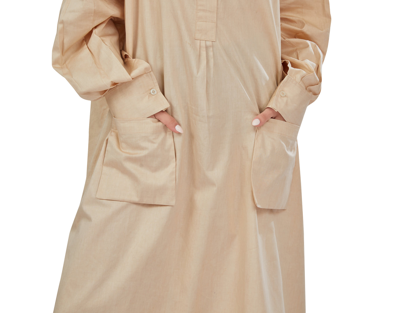 Oversized Ecru Cargo Dress