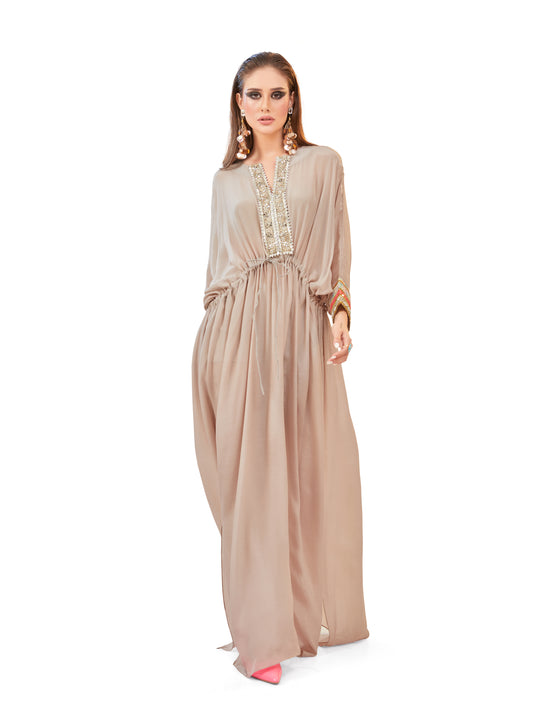 Magnolia Crepe Kaftan – Effortless Resort Grace