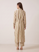 Champagne Gold Handwork Crepe Kurta Set