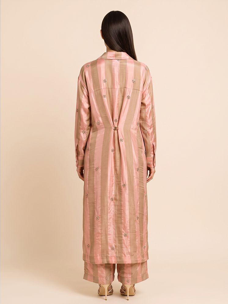 Blush Pink Crepe Kurta Set