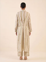 Ivory Gold Crepe Kurta Set